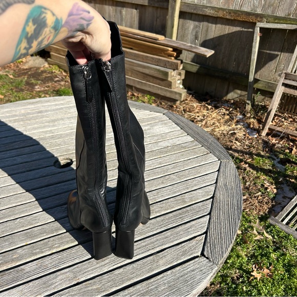 Schutz Women's knee high black leather boots size 9 - Picture 5 of 9